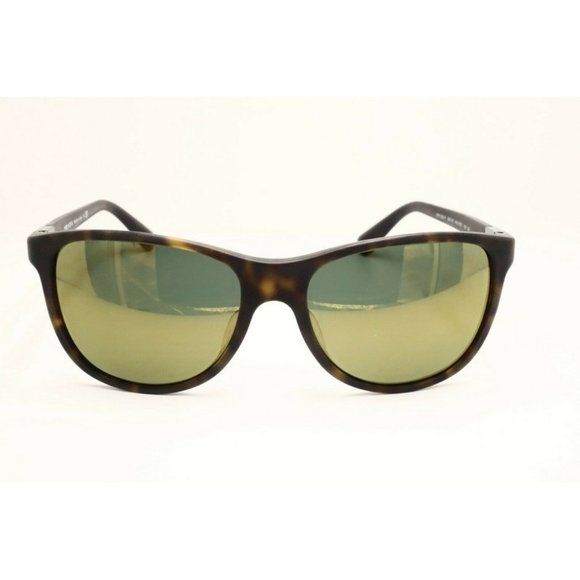 Prada SPR 20S-F HAQ-5P0 Matte Havana Brown Sunglasses Mirrored Glass Green lens - Picture 2 of 6